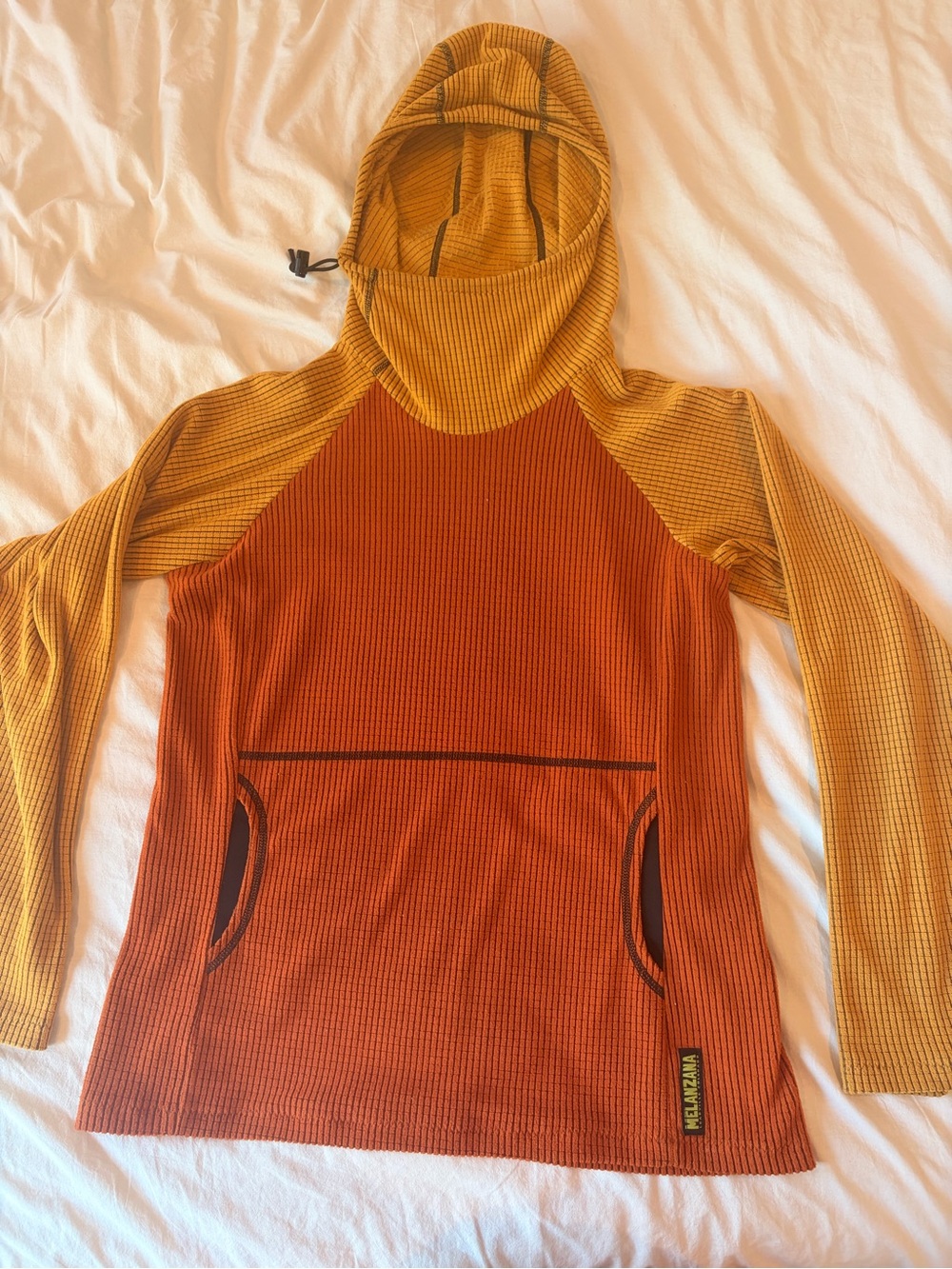 Melanzana microgrid | yellow and orange | women’s medium